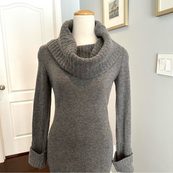 MEXX Metropolitan Gray Shawl Neck Knit Sweater Dress - Size S - Picture 9 of 12